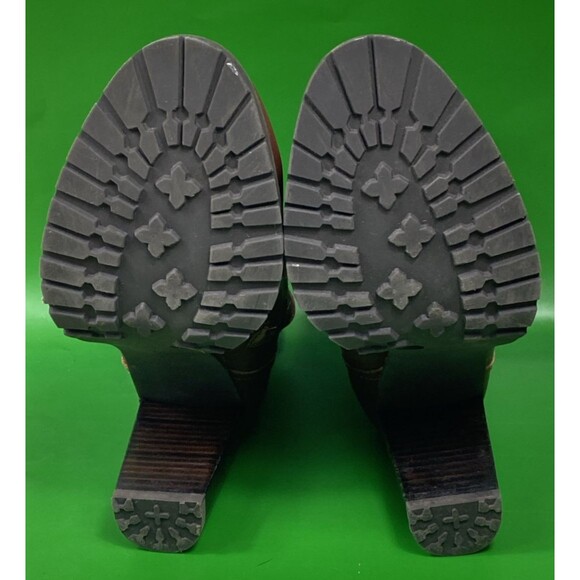 Antonio Melani Women's Brown Side Zipper Leather Heel Ankle Boot Size 8M - Picture 7 of 9